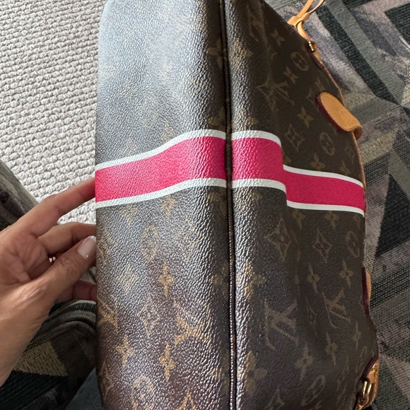 LOUIS VUITTON MONOGRAM NEVERFULL PM TOTE HANDBAG - HAS Painted INITIALS H.M - Picture 11 of 15